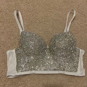 Rhinestone bra